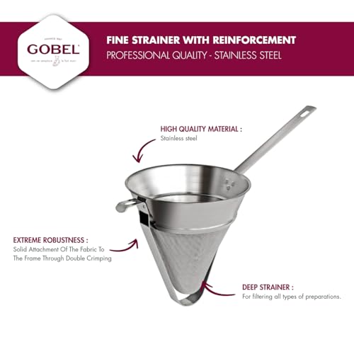 Gobel - Fine Mesh Conical Strainer (Chinois), Stainless, 8 in