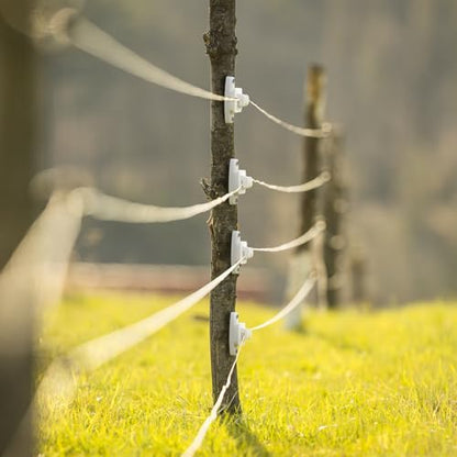 Pushglossy 50 Pcs Electric Wire Fence Insulators Wood Fence Post, White - color: White