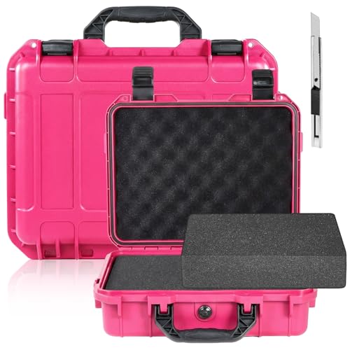 Relaxweex 11.3 x 8.6 x 4.2 Inch Hard Case, Grid Shell, Rose Red - color: Rose Red, size: 11.3 x 8.6 x 4.2 Inch, style: Grid Shell