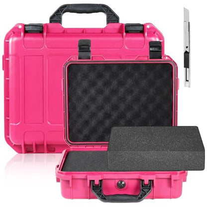 Relaxweex 11.3 x 8.6 x 4.2 Inch Hard Case, Grid Shell, Rose Red - color: Rose Red, size: 11.3 x 8.6 x 4.2 Inch, style: Grid Shell