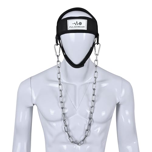 Star Universe Products Neck Harness with Heavy-Duty Chain - Adjustable Head and Chin Straps for Neck Strength and Pain Relief