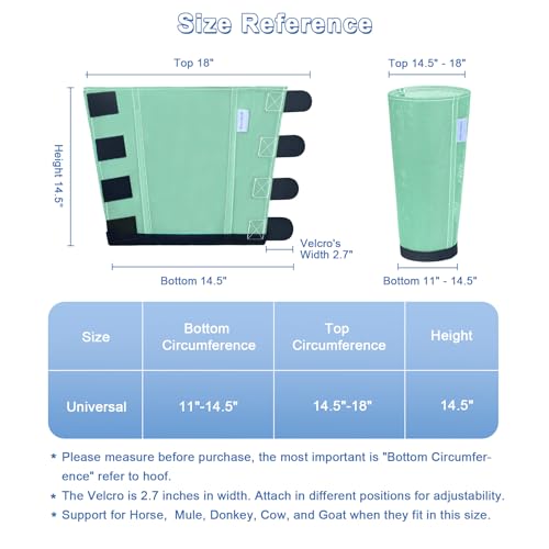 Fly Boots for Horses Set of 4, Loose Fitting Mesh Horse Fly Boots Leggings, Reduce-Stomping Adjustable Equine Leg Wraps & Socks, Stay Up Not Sag, No Rub (Mint) - color: Mint