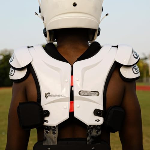 Battle Sports Defender Football Shoulder Pads - color: Black, size: Youth-Large