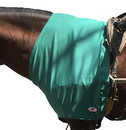 Majestic Ally Premium 4-Way Stretch Spandex/Elastane Horse Shoulder Guard for and Protection, Large, Turquoise - color: Turquoise