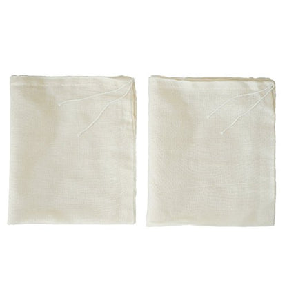 Reusable Cheesecloth Bags, 100% Cotton Fine Mesh Strainer for Cold Brew Coffee, Nut Milk, Tea & Juice - Large (2 Pack) - size: Large,2 Pack