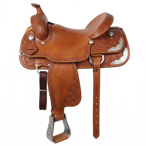 CHALLENGER Western Horse Saddle Stirrups 3" Tread Engraved Aluminum Deep Roper 5-1/2" Wide 5156