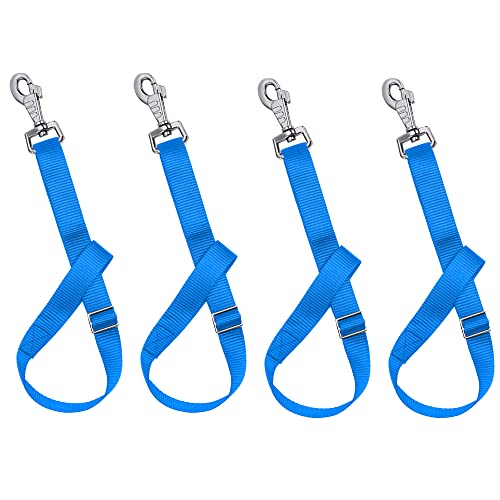 Rosemarie Horse Bucket Strap Hangers,Horse Suppliers Adjustable Nylon Straps up to 700 lbs for Hay Nets, Water Buckets,Hanging-Pratical and Easy Use(4 Pack) (Blue) - color: Blue