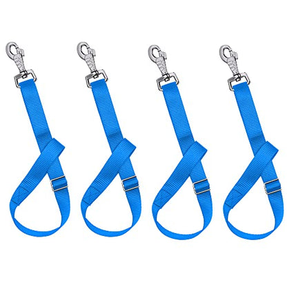 Rosemarie Horse Bucket Strap Hangers,Horse Suppliers Adjustable Nylon Straps up to 700 lbs for Hay Nets, Water Buckets,Hanging-Pratical and Easy Use(4 Pack) (Blue) - color: Blue