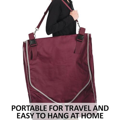 Schneiders Supreme Stall Front Large Horsewear Bag II | Durable 600D Polyester | Teflon Coated | Removable Plexiglass Bottom | Portable & Easy to Hang | Color Red - color: Red