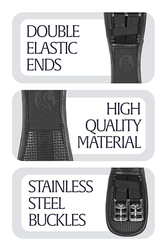 Equinavia Saga Non Slip Dressage Girth - Black - 34 in - size: 34"