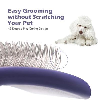 UXIETIN Dog Brush for Poodles,Grooming Brush for Dematting | Detangle Dog Brush for Poodles,German Shepherd Hair,Pitbulls,Yorkies,Labrador Retriever,for Grooming and Bathing