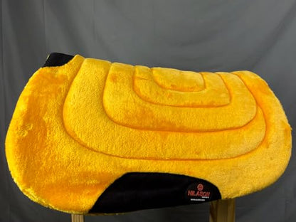 HILASON Western Endurance All Purpose Horse Fleece Saddle Pad - color: Yellow