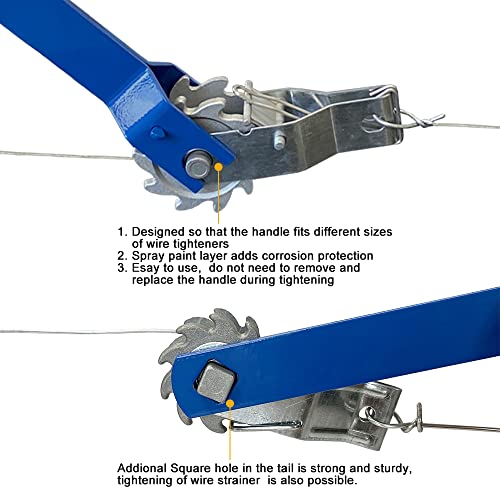 Electric Fence Strainer Handle, Heavy Duty Inline Wire Tensioner