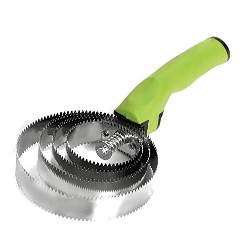 BOTH WINNERS Reversible Stainless Steel Curry Comb with Soft Touch Grip (Neon Green) - color: neon green