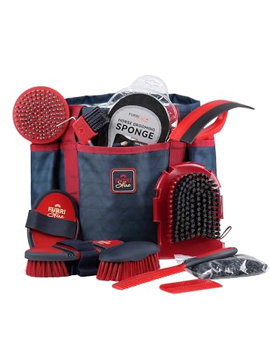 11-Piece Horse Grooming Kit with Waterproof Tote Shadowberry - color: Shadowberry