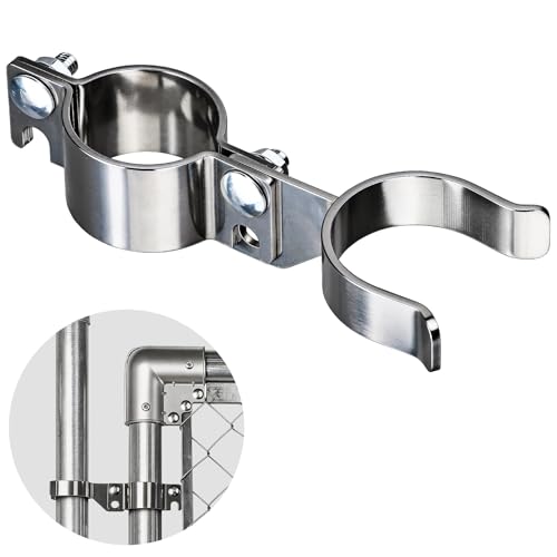Heavy Duty Stainless Steel 1-7/8" x 1-7/8" Chain Link Fence Gate Fork Latch with Hole for Padlock（Fit 1 7/8" Gate Frame） 1Pack - size: 1-7/8''x1-7/8''-1P