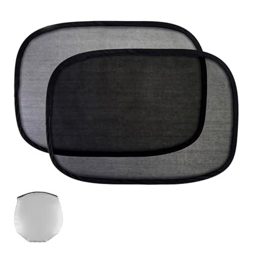 2PCS Car Window Shades for Baby, 21"x14" Cling Car Shades Provide Glare and UV Rays Protection for Your Child, Mesh Sun Shade Blocker Window Screens for Side Windows (Transparent) - color: Transparent