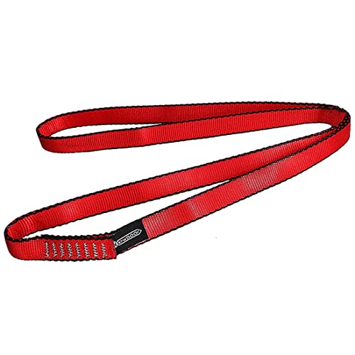 NewDoar 16mm Climbing Sling UIAA CE Certified,23KN EN566 Certified,Climbing Utility Cord Rock Climbing,Creating Anchors System,Rappelling Gear,Perfect for Tree Work - color: red, size: 24"/60cm/1pcs
