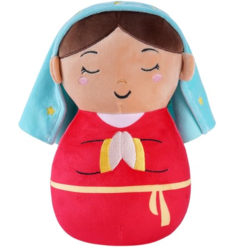Our Lady of Guadalupe Plush Toy, 8 Inch Virgin Mary Stuffed Doll Catholic Baby Gifts, Religious Stuffed Plushie for Kids Girls, Gift for Religious Kids Christmas Birthday Baptism - style: Our Lady of Guadalupe