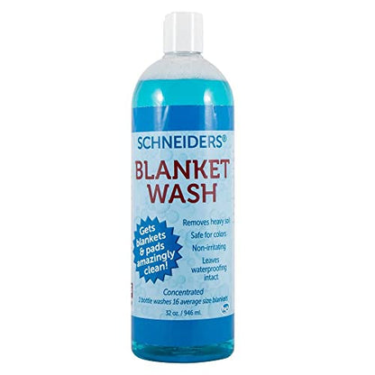 Schneiders Horse Blanket Wash | Transformative Equine Care | Wash in Waterproofing | Horse Blanket Wash Revives & Protects | Eco-Friendly Formula | Size 32 oz - size: 32 oz
