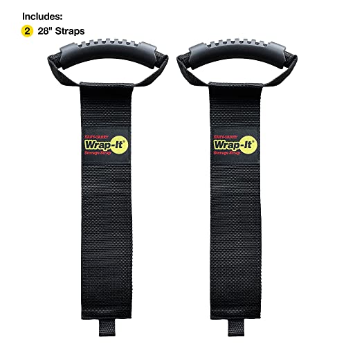 Easy-Carry Wrap-It Storage Straps - 28" (2-Pack) - color: Black, size: 28" (2 Pack)