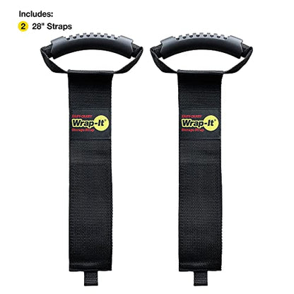 Easy-Carry Wrap-It Storage Straps - 28" (2-Pack) - color: Black, size: 28" (2 Pack)
