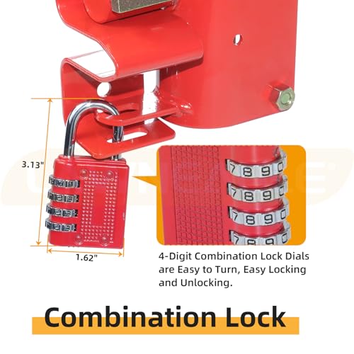 Red One Way Gate Latch – Heavy Duty Farm Gate Latch - color: 1 Pack Red One Way Gate Latch