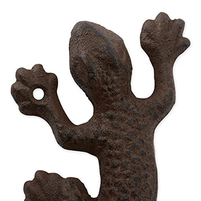 DII Cast Iron Decorative Wall Hook Set, Lizard, 2 Count - size: Lizard