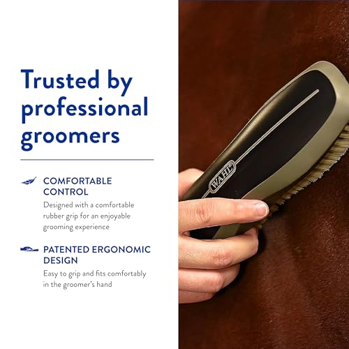 Wahl Professional Animal Equine Soft Body Horse Brush, Black