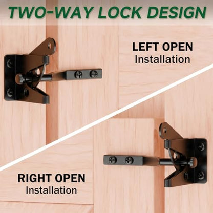 Self-Locking Gate Latch, Heavy Duty Automatic Gravity Lever for Wood Fence - size: Normal