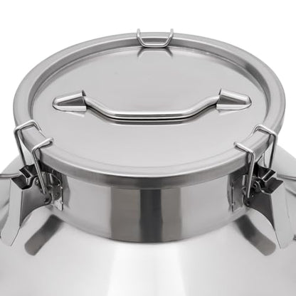 DYNAMI 15.9Gal Stainless Steel Milk Bucket With Faucet,Thickened Stainless Steel Milk Can with Sealing Lid,Large Liquid Container Storage,for Milk,Wine, Oil Storage Transport (60L/15.9gal,w/Faucet) - size: 15.9gal