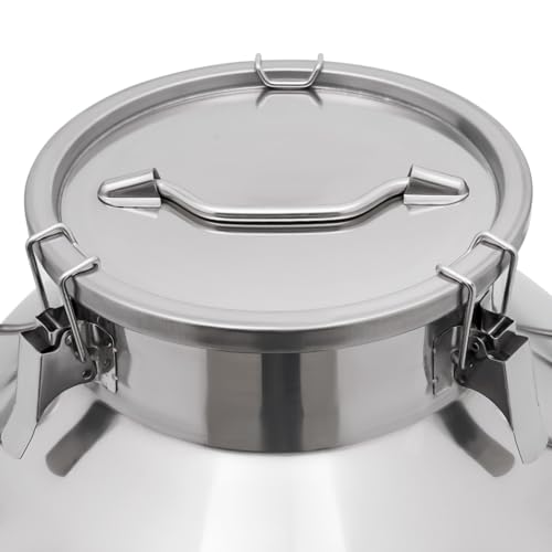 DYNAMI 15.9Gal Stainless Steel Milk Bucket With Faucet,Thickened Stainless Steel Milk Can with Sealing Lid,Large Liquid Container Storage,for Milk,Wine, Oil Storage Transport (60L/15.9gal,w/Faucet) - size: 15.9gal