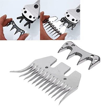 Sheep Shears Blade, 13 Teeth Curved Wool Clipper Comb, 7mm Tooth Spacing
