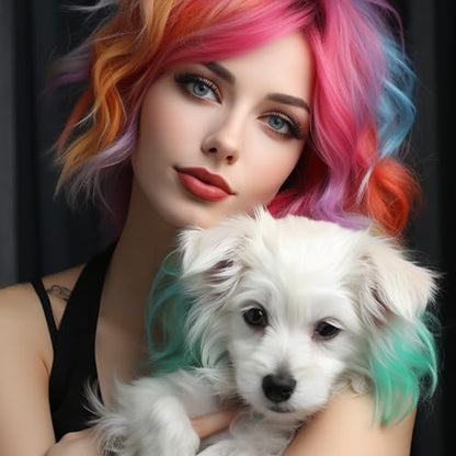 Avont Pet Safe Dog Hair Dye - Gentle Temporary Washable Paint 6 Colors - color: 6 Colors