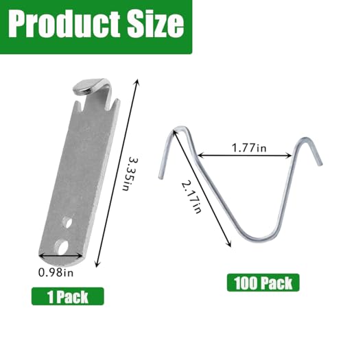 100PCS T Post Clip Tool Fence Wire Twisting Clips Fencing Wire Twister Tool