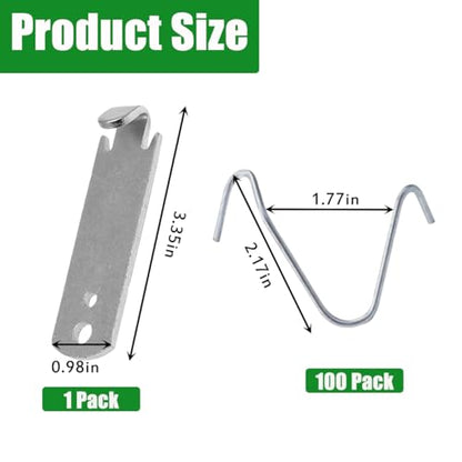 100PCS T Post Clip Tool Fence Wire Twisting Clips Fencing Wire Twister Tool