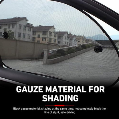 2 PCS Car Side Window Shades, Mesh Sun Blocking & Heat Insulation Shade, Breathable Dustproof Visor with Suction Cups, Memory Frame Foldable Cover for Most Cars (Black)