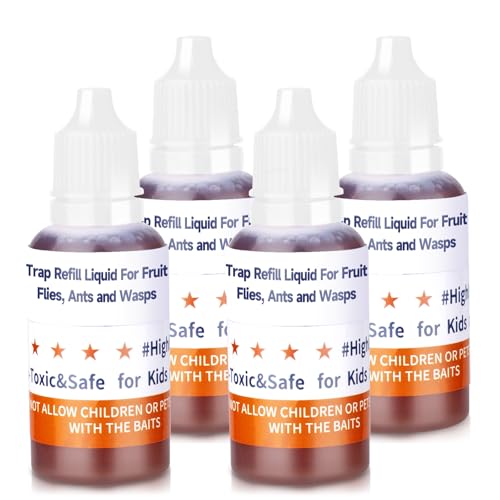 Fruit Fly Trap Refill Liquid, Gnat Killer&Fruit Fly Catcher Bait Refill, - color: White, size: 4