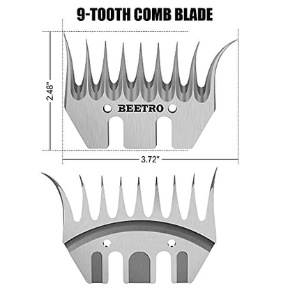 BEETRO 500W Electric Professional Sheep Shears, Animal Grooming Clippers for Sheep Alpacas Goats, 6 Speeds Heavy Duty Farm Livestock Haircut, with Extra Two Sets of Blades - size: Three sets of blade