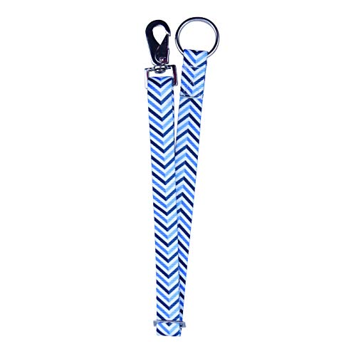 Derby Originals Heavy Duty Adjustable 30” Nylon Hanging Bucket Straps for Water and Feed Buckets - Available in 16 Colors and Patterns (Blue Chevron) - color: Blue Chevron