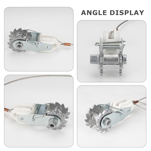 in-Line Electric Fence Wire Strainer, Termination Kit, Heavy Duty Wire Ratchet Electric Fence Tensioner with Integrated Insulator, Farm Fence