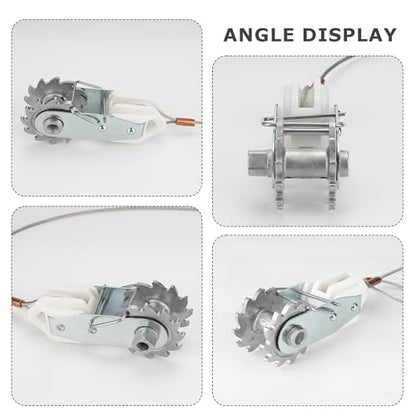 in-Line Electric Fence Wire Strainer, Termination Kit, Heavy Duty Wire Ratchet Electric Fence Tensioner with Integrated Insulator, Farm Fence