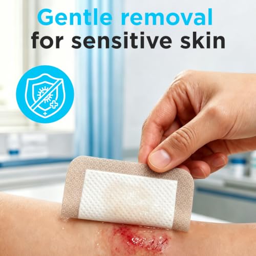 OK TAPE Silicone Foam Wound Dressing 3x3 Inch 20 Pack with Border | Wound Care Surgical Bandage, Gentle Adhesive for Skin Tears, Water-Resistant - size: 3" x 3" – 20 Count