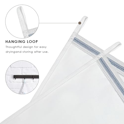 PROMEED Reusable Mesh Laundry Bag for Delicates, Large Size Wash Bag for Mulberry Silk Pillowcase Fitted Sheet Flat Sheet,1Pc Washing Machine Wash Bags for Shirt,Blouse,Underwear,Baby Clothes(20"x24")