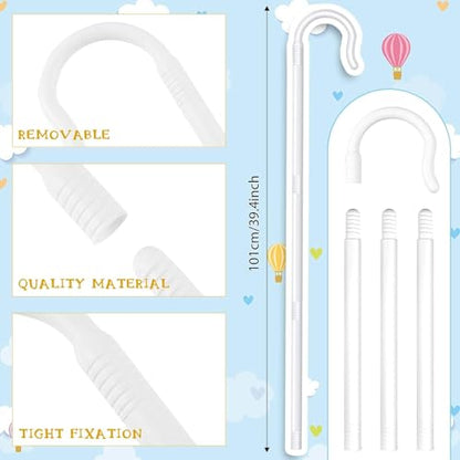Shepherd Staff and Bow Tie Hook Canes with Bowtie for Women Halloween Party Cosplay - style: Style 2