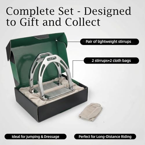 THREE ARCHERS Lightweight English Stirrups for Jumping/Dressage/Trail - color: Silver