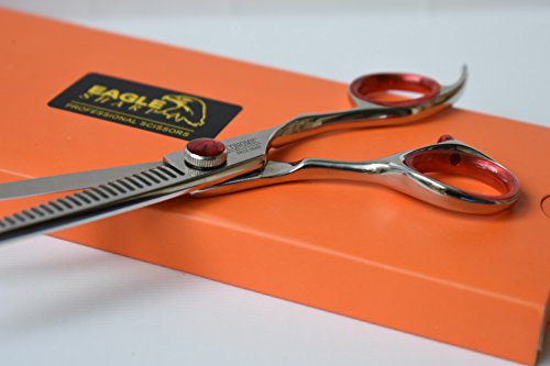 Professional Hair Cutting Scissors 6 inch thinning Scissors 30 Tooth Blender Convex Blade Comfort Handle Stainless Steel Hair Japanese Craft (6.0" Thinner) - style: 6 Inchthinning
