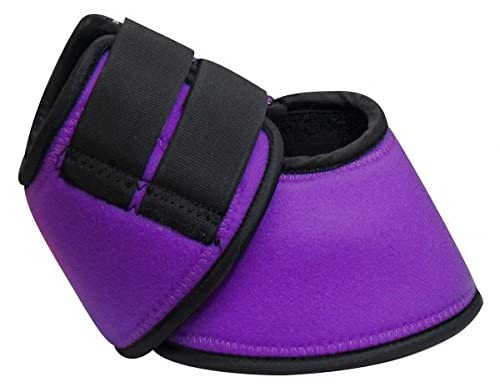 Showman No-Turn Neoprene Bell Boots - color: Purple, size: Medium