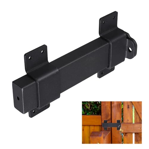 7.5" Heavy Duty Security Slide Latch Lock,with Padlock Hole Adjustable Gate Latch for Wooden Fences Barn Doors, Interior and Outdoor Door Latch,etc.