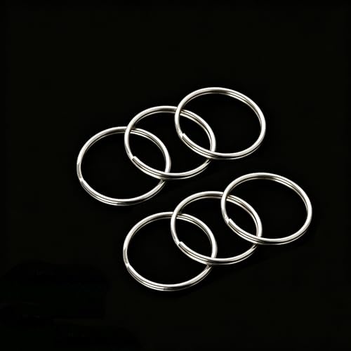 200pcs Silver Jump Ring Split Keyring Mental Connectors for Keychains, Jewelry Making, Pet Collars, Crafts 20mm - size: 20mm